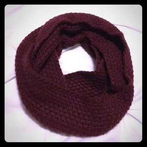 Burgundy Knit Infinity Scarf